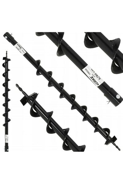 VERKE Земен свредел 10 см x 80 см, за електрическа бормашина,