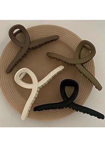 Arabest 4 Pack Large Rectangular Cross Hair Clips, Plastic Hair Clips, Women Hair Clips in Various Styles