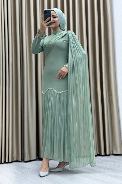 Matik Abiyem Sofia Fabric Chiffon Detailed Evening Dress