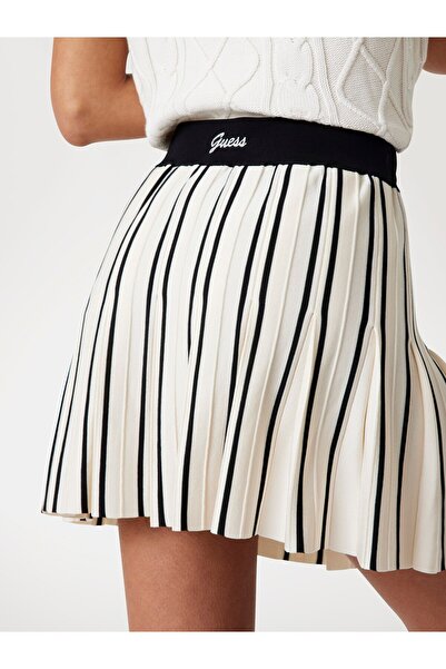 Guess Sweater Skirt Kadın Aktif Pileli Triko Etek
