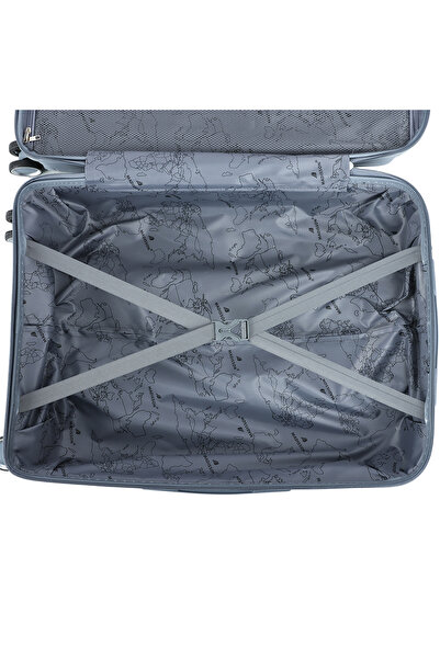 Madisson Troler de cabină SW51103, 100% polipropilenă, 55x37x21 cm, încuietoare, 4 roți 360°, albastru gri