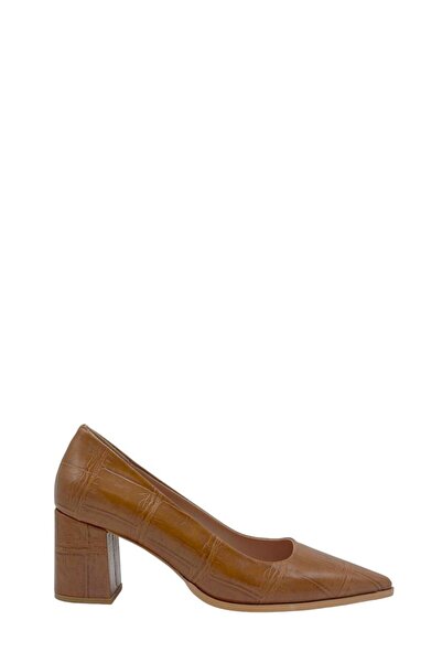 Moulin Shoes حذاء نسائي بكعب سميك من طابا كروكو