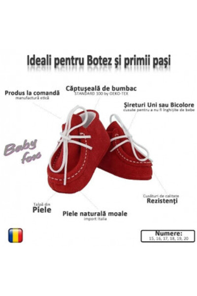 Babyfox Ghete mocasini pentru bebeluși