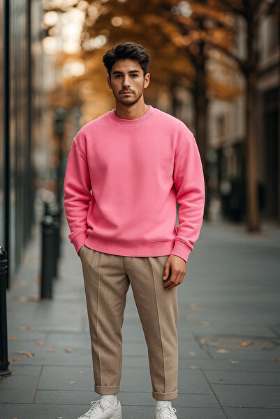 COMBİNE MİCHAİL Men's Casual Trend Oversized Loose 3-Piece Sweater