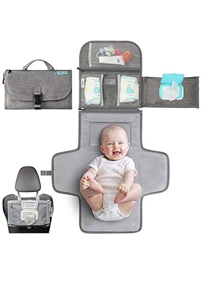Saharaz وسادة تغيير الحفاضات المحمولة - حقيبة سفر لتغيير حفاضات الأطفال مع جي...