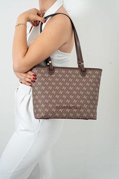 Silver Polo Brown Sp1204 Women's Shoulder Bag
