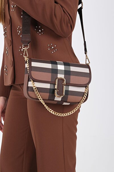 Silver Polo Geantă de umăr pentru femei maro închis SP1171