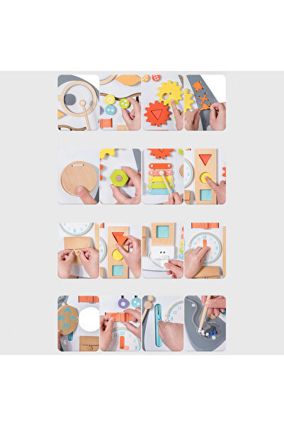 OEM Busy Board Montessori 2 in 1 with Writing and Activity Board, Happy Penguin, 62 x 45 cm