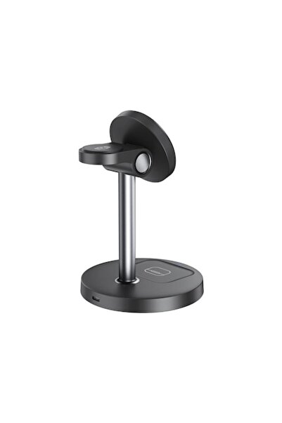 Xo 15W 3-in-1 magnetic wireless charger with desk stand, black