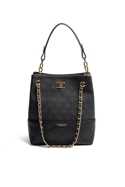 Silver Polo Silver & polo sp1262 women's shoulder bag monogram black