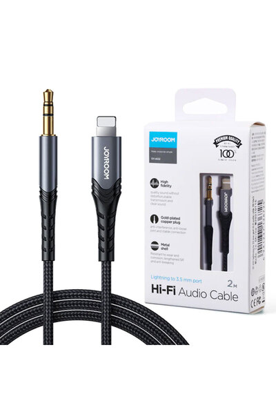 TelcoMag Joyroom (A1) - Cablu audio, Jack 3.5mm (M) - la Jack 3.5mm (M) - 1m,...