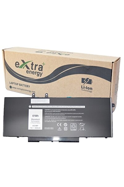 ExtraPlusEnergy Baterie laptop pentru Dell Latitude 5400/5410/5500/5510, Precision și Inspiron — Li-Pol cu ​​4 celule, 8000mAh