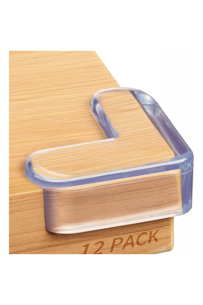 QuTek Set of 12 corner protectors, QuTek, round shape, Silicone, Transparent