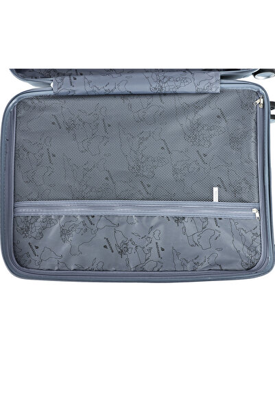 Madisson Troler de cabină SW51103, 100% polipropilenă, 55x37x21 cm, încuietoare, 4 roți 360°, albastru gri