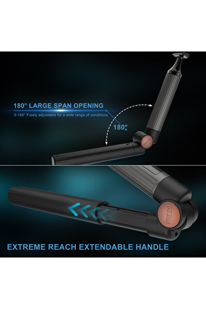 Hatteker 4 in 1 Men Personal Groomer Long Detachable Handle Grooming Kit Body Hair Trimmer and Shaver for Men