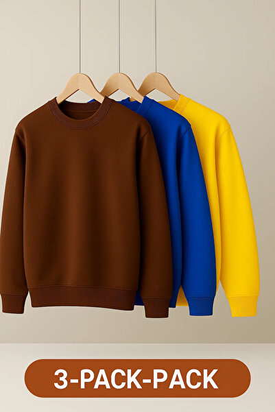 COMBİNE MİCHAİL Men's Casual Trend Oversized Loose 3-Piece Sweater