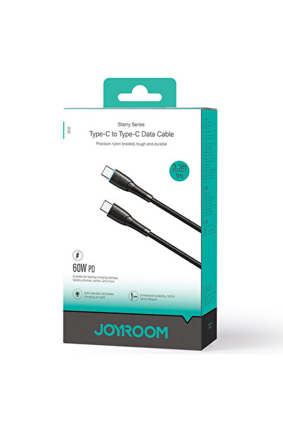 Joyroom Cablu Date si Incarcare (SA32-CC3), USB-C, PD60W, QC3.0, SuperFast, 1m, BLACK
