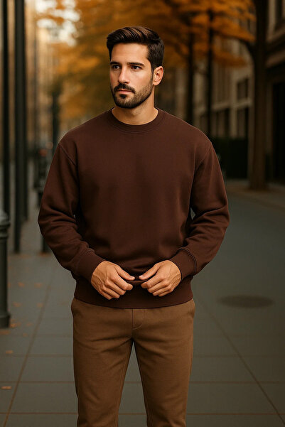 COMBİNE MİCHAİL Men's Casual Trend Oversized Loose 3-Piece Sweater