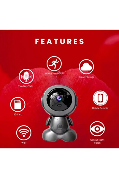 OEM WiFi Robot Camera 3MP Full HD, Infrared, Motion Detection, 2-Way Audio – 355° Panoramic