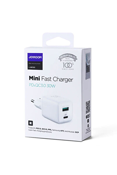 Joyroom Φορτιστής (L-QP303) Δικτύου, 30W, 1xUSB-C, PD, Λευκό