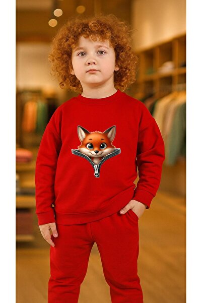 playwear Set pentru copii Hanorac cu imprimeu FOX FER pentru fete și băieți, ...