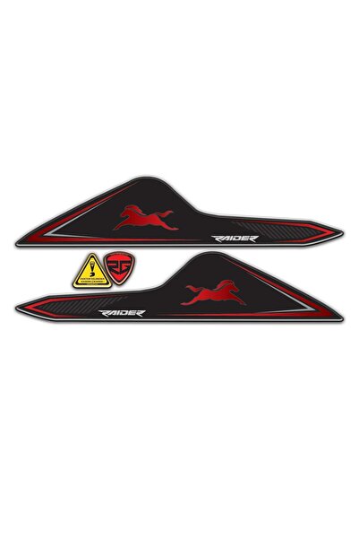 Redline Grafik TVS Raider Kuyruk Sticker Pad Kırmızı Siyah Tasarım Redlinegrafik