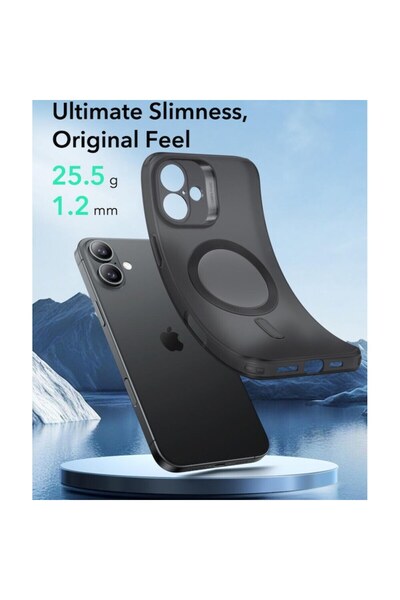 ESR Zero Clear Case compatible with Apple iPhone 16, MagSafe, Frosted Black