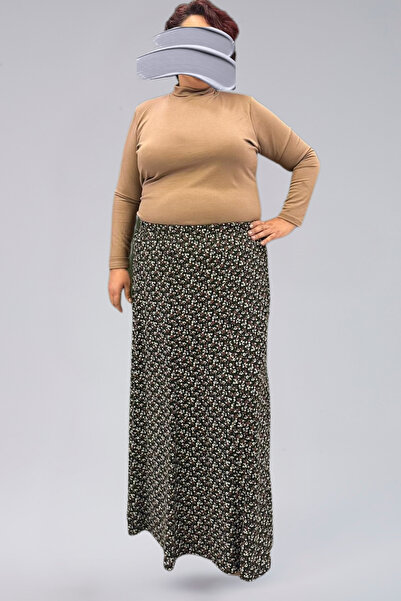 BNZ TEKSTİL Pieced Long Prayer Skirt, Viscose Crinkle 8 Piece Long Women's Skirt