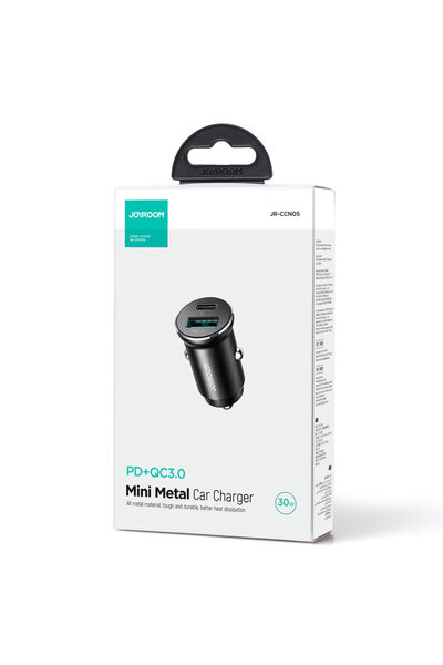 Joyroom Incarcator (JR-CCN05) Auto, Mini, 30W, 1xUSB-C, 1xUSB-A, PD, QC 3.0, ...