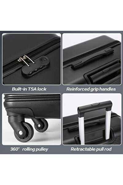 Kingon Luggage Sets(20/24/28In),Carry-on Luggage,ABS Hard Shell Travel Luggage Suitcase with Spinner Wheels