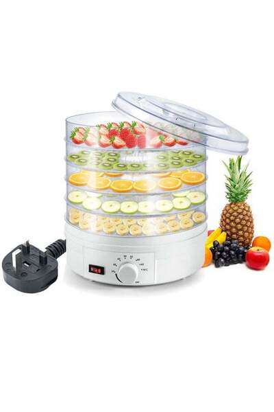 Arabest مجفف طعام مزود بخمس صواني، مع التحكم في درجة الحرارة، سهل التنظيف، لحفظ الطعام لفترة طويلة