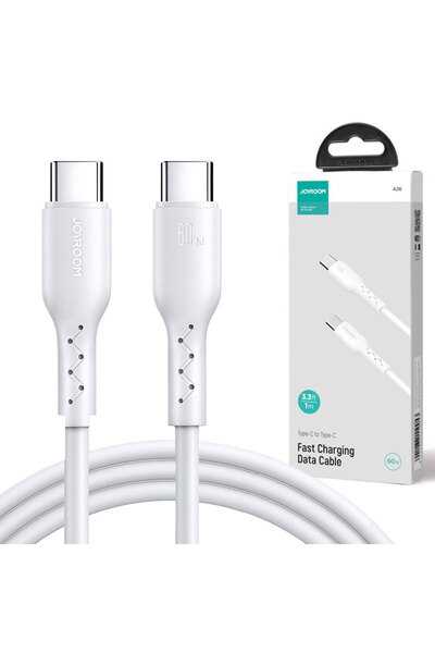 Joyroom Cablu Date si Incarcare (A26-CC3), USB-C, PD60W, QC3.0, 3A, 1m, White