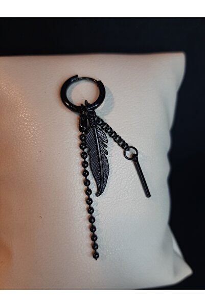 MRYart Leaf Men's Steel Earrings Unisex