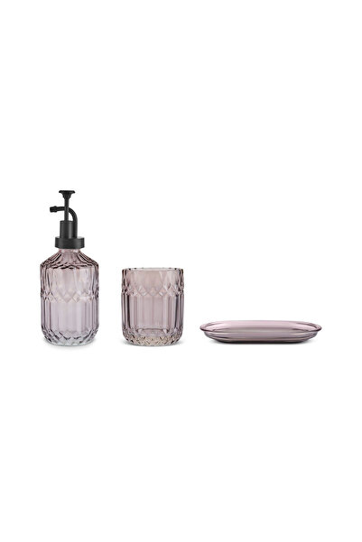 Karaca Home Bellino 3 Parça Banyo Aksesuar Seti Füme