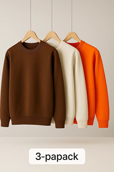 COMBİNE MİCHAİL Men's Casual Trend Oversized Loose 3-Piece Sweater