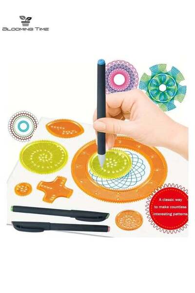 BLOOMING TIME 22Pcs Geometric Ruler DIY Creative Design Set