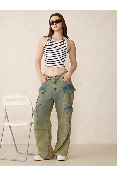 Outzidr By Styli White Striped Ribbed Tank