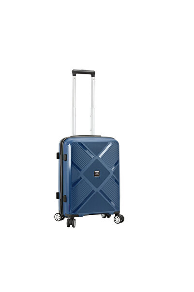 Madisson Troler de cabină SW53103, 55x38x21 cm, 100% polipropilenă, încuietoare, 4 roți 360°, albastru marin