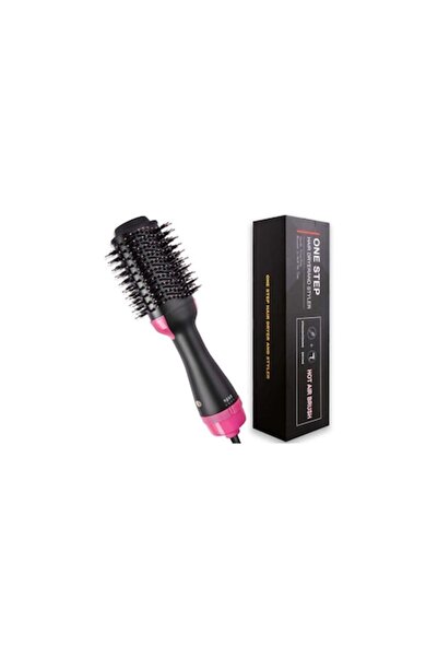 OEM 2-in-1 Electric Brush Onestep, Dryer/Straightener, Fixed Rotor, Black/Pink