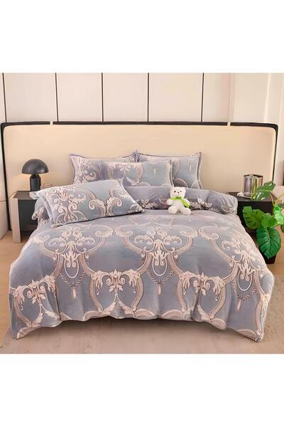 Inovius Lenjerie Cocolino 4 Piese Pentru Pat Dublu cu Elastic- JO281 Model Regal