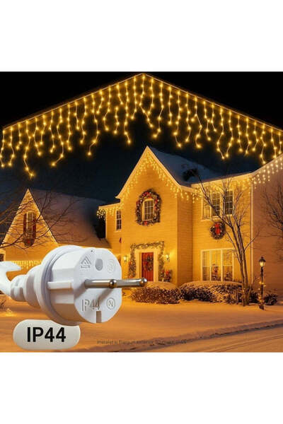 Sofia Store Fringe installation with cold white FLASH 50 meters, 1000 LED beads, thick wire