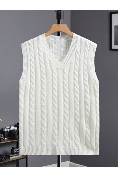 ATE ÖZGÜNEŞ TRİKO TEKSTİL Triko Hair Braided Men's Sweater New Season