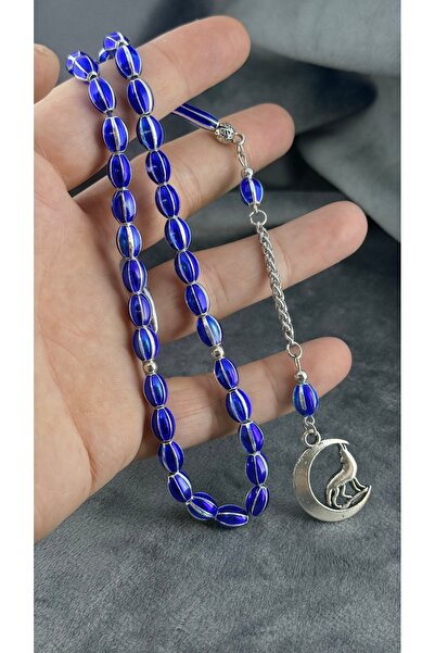 Kuyumcudan Bozkurt Motifli Gümüş Kaplama Tesbih