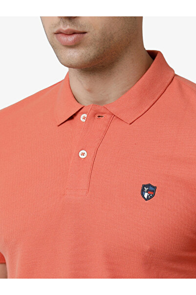 FERVORO By Styli Men Pink Plain Cotton Polo