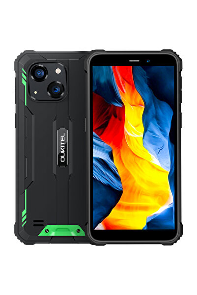 oukitel G2 Android 14 Compact Rugged 16GB RAM/64GB 6.0-inch HD 13MP IP68/IP69K Green