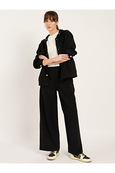 Femmella By Styli Black Wide Leg Trackpant