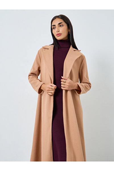 Styli Solid Blazer Neck Open Abaya