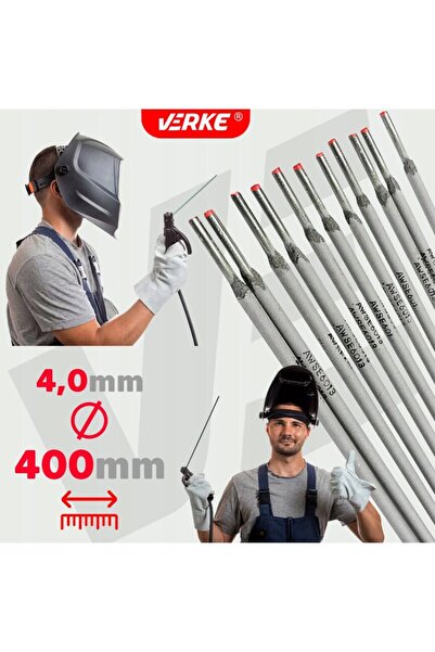 VERKE Pachet electrozi sudura, 1Kg, 4 mm x 400 mm,