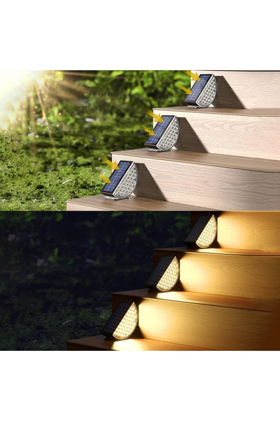 LEDIGANT Lampa solara 28 LED-uri, IP65, trepte/gradina, 6500k