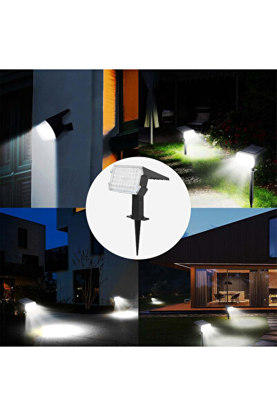 LEDIGANT Lampa solara LED cu 45 LED-uri, IP65, pentru gradina, Lumina Alb Rec...